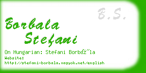 borbala stefani business card